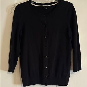 Talbots Black Button-Up Cardigan